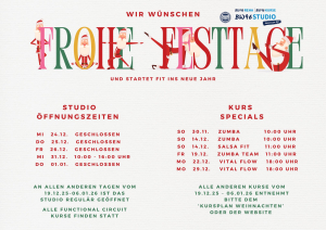 Frohe Festtage Fitnesstudio Instagram Post (A4 (Querformat))(2)