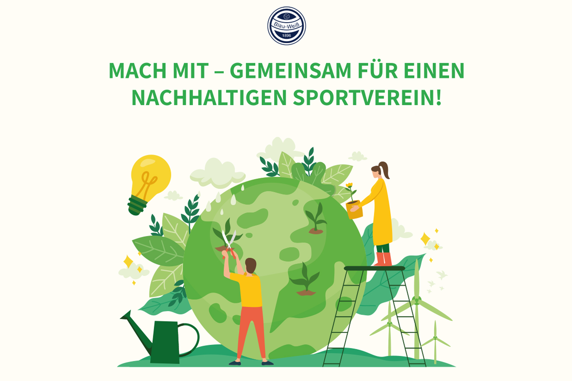 Aufforderung zur Teilnahme an der Nachhaltigkeitsgruppe bei BW96