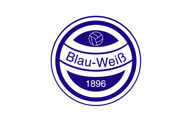 Das Vereinslogo von BW96, ein blauer Kreis mit Ball und Namen
