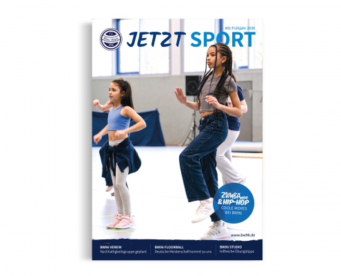 Das Vereinsmagazin Jetzt Sport Nummer 1, 2026 ist online und ab Montag, den 30.03. in der Geschäftsstelle auch gedruckt verfügbar.